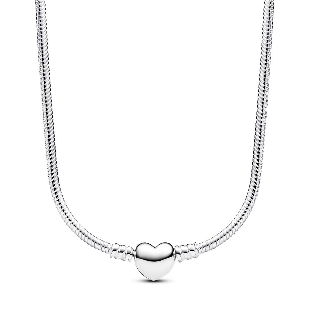 Pandora Pandora Moments Heart Clasp Snake Chain Necklace