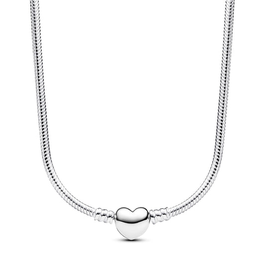 Pandora Pandora Moments Heart Clasp Snake Chain Necklace