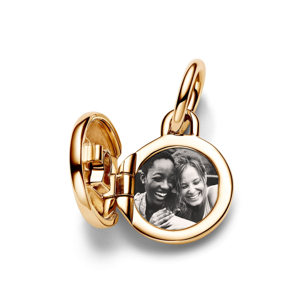 Pandora Gold Openable & Engravable Love Locket Dangle Charm