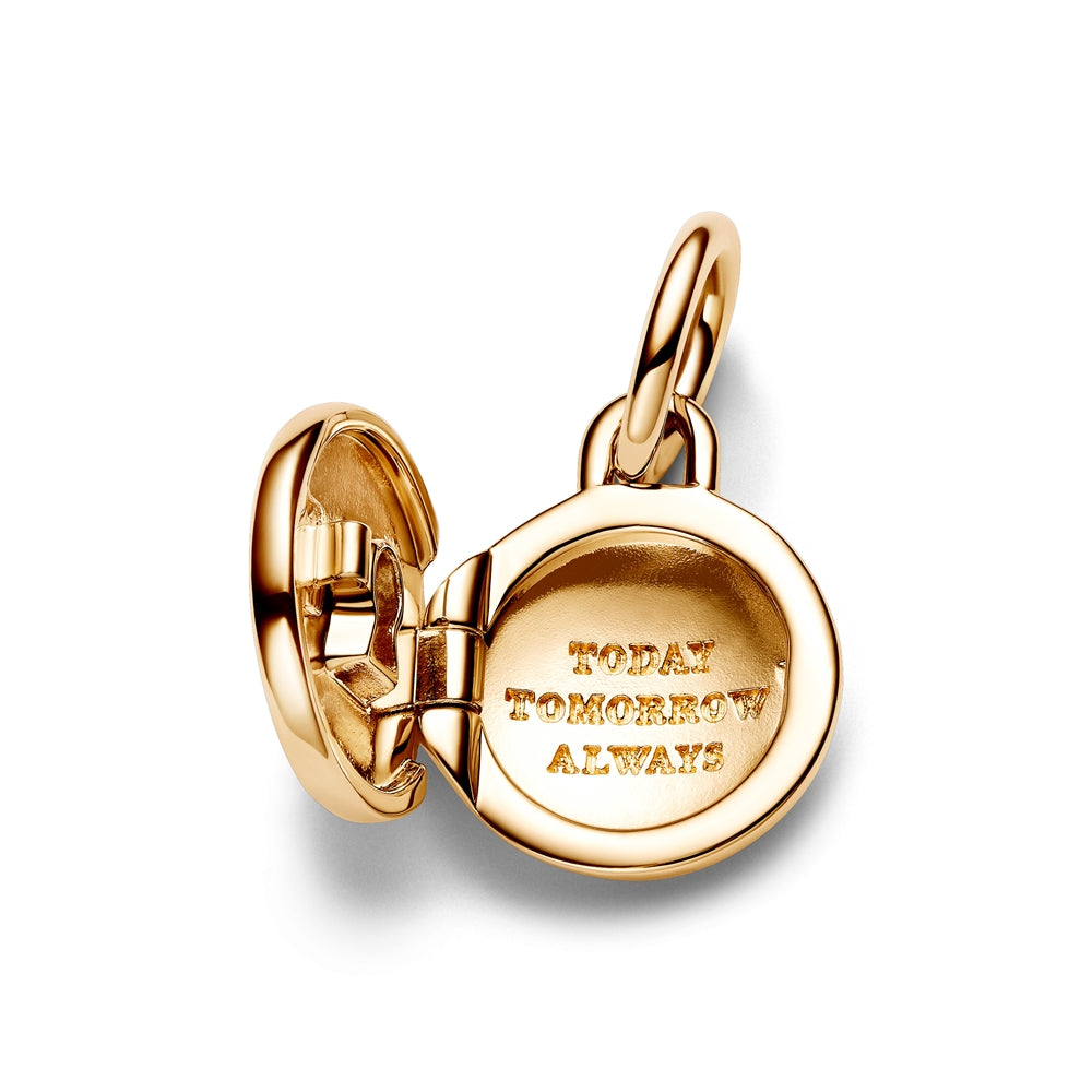 Pandora Gold Openable & Engravable Love Locket Dangle Charm