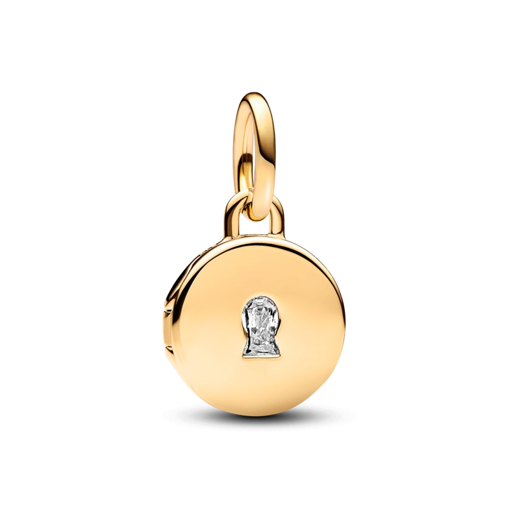 Pandora Gold Openable & Engravable Love Locket Dangle Charm