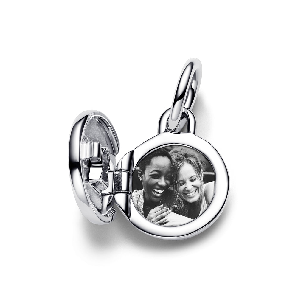 Pandora Silver Openable & Engravable Love Locket Dangle Charm