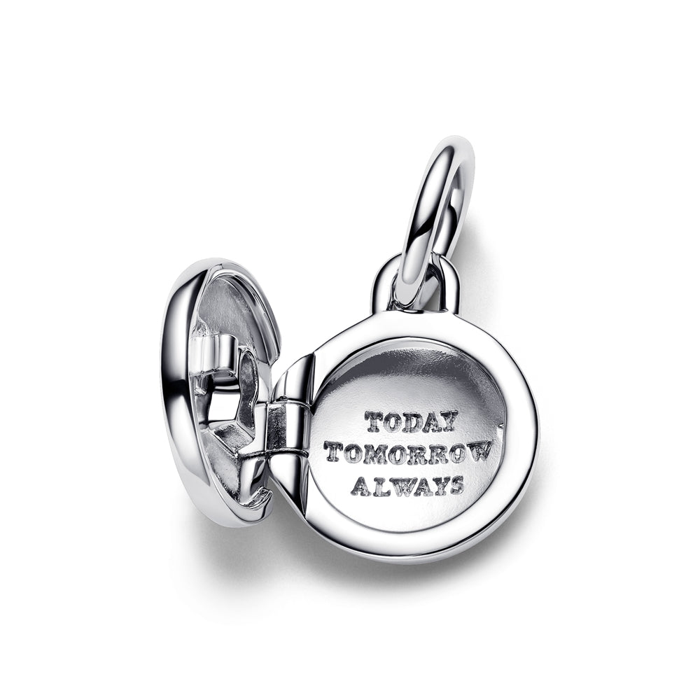 Pandora Silver Openable & Engravable Love Locket Dangle Charm