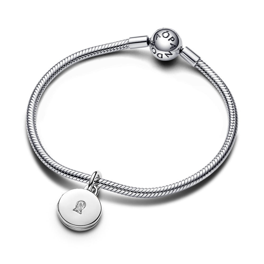 Pandora Silver Openable & Engravable Love Locket Dangle Charm