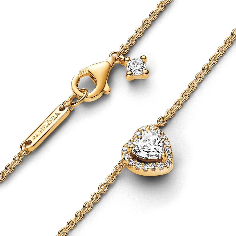 Pandora Sparkling Elevated Heart Collier Necklace