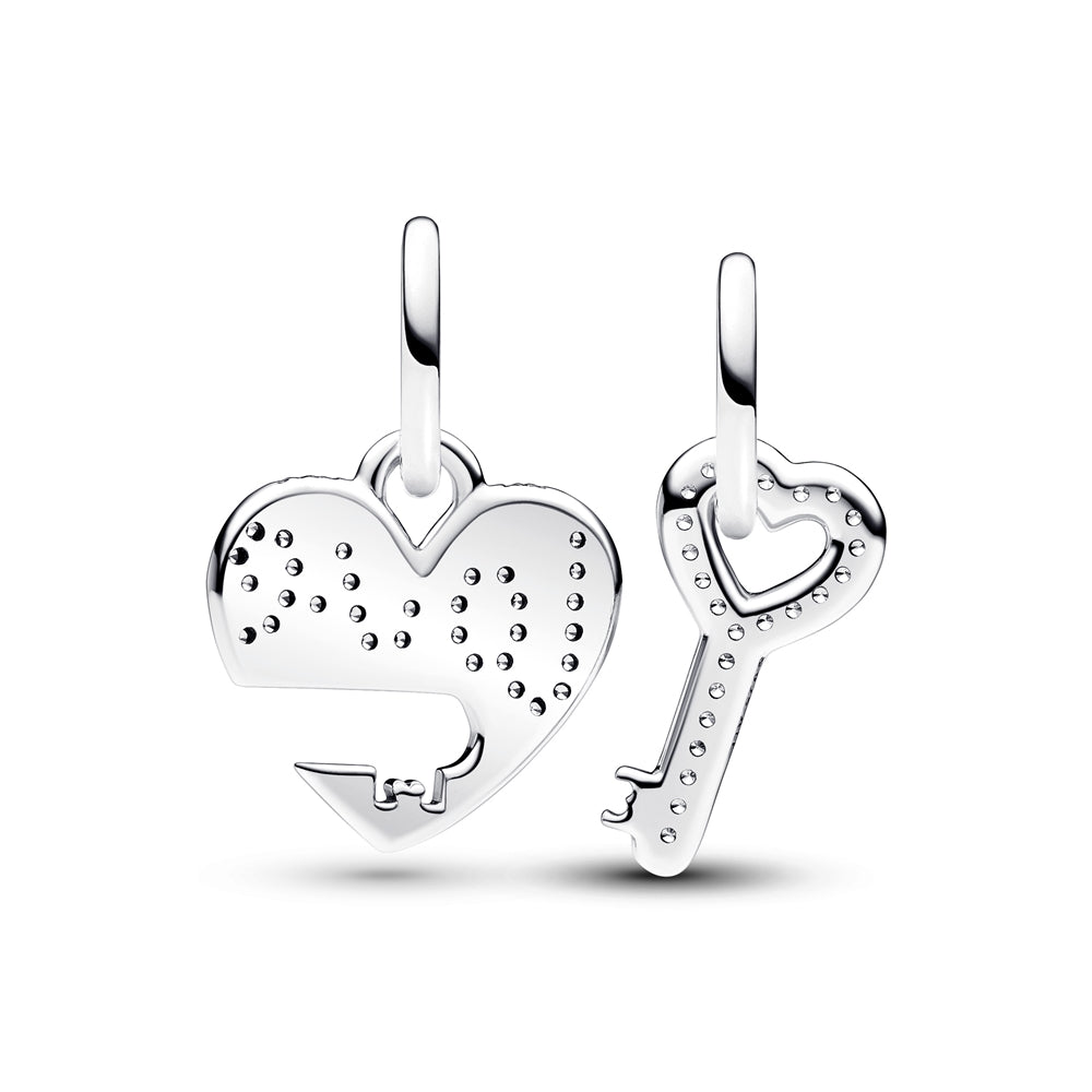Pandora Splittable Heart & Key Dangle Charm