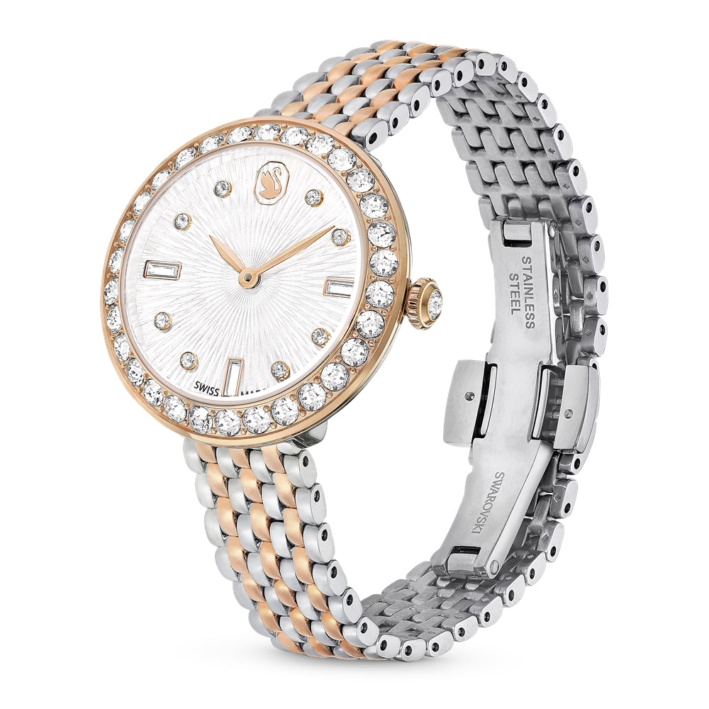 Swarovski Certa Rose Gold Swiss Made Metal Bracelet Watch