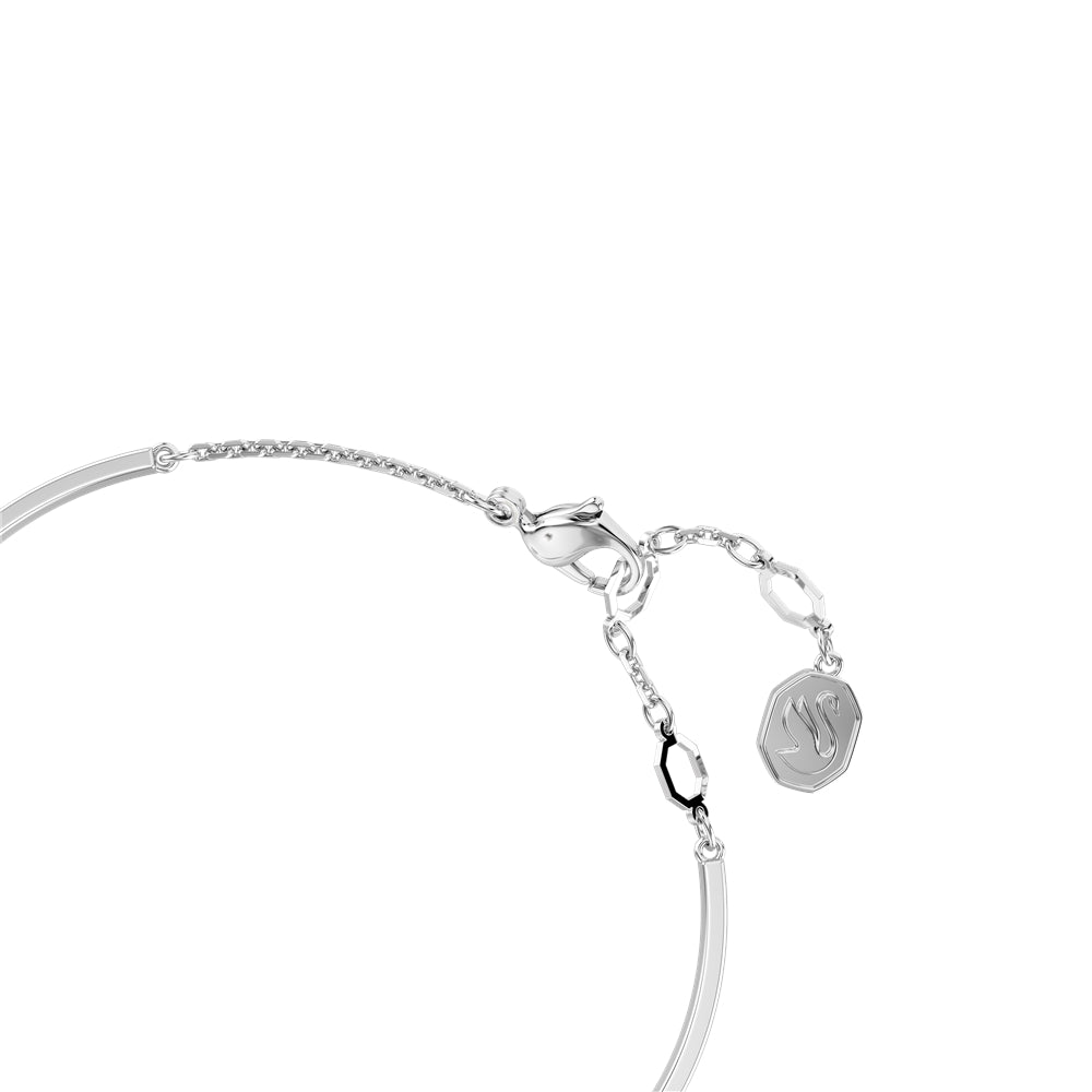 Swarovski Hyperbola White Heart Rhodium Plated Bangle