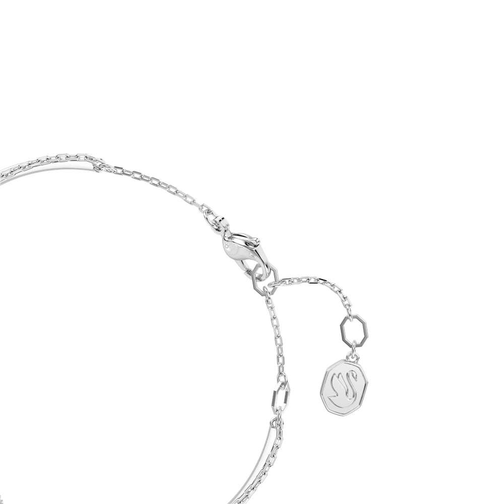 Swarovski Hyperbola Infinity White Crystal Rhodium Plated Bangle