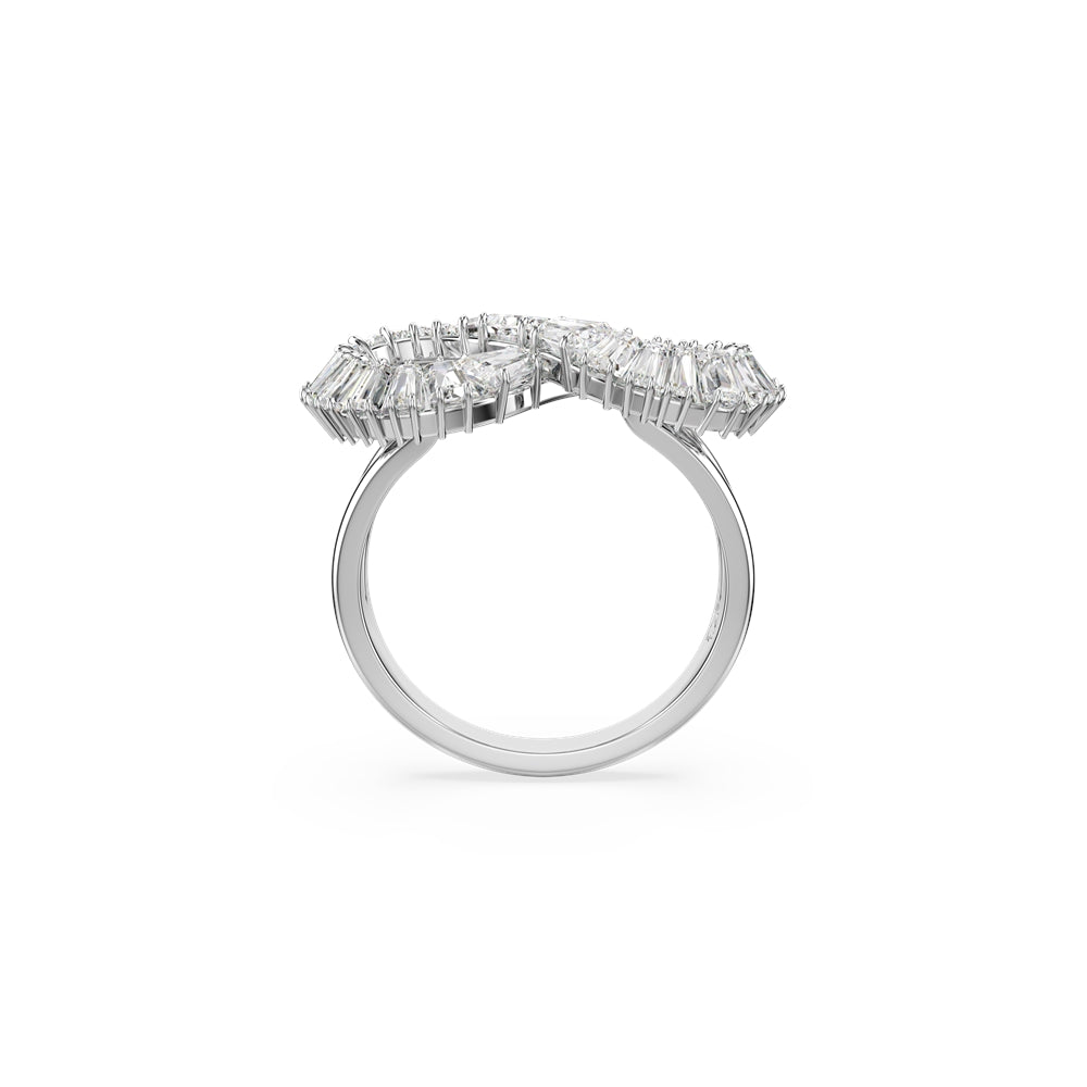 Swarovski Hyperbola Infinity Rhodium Plated Cocktail Ring