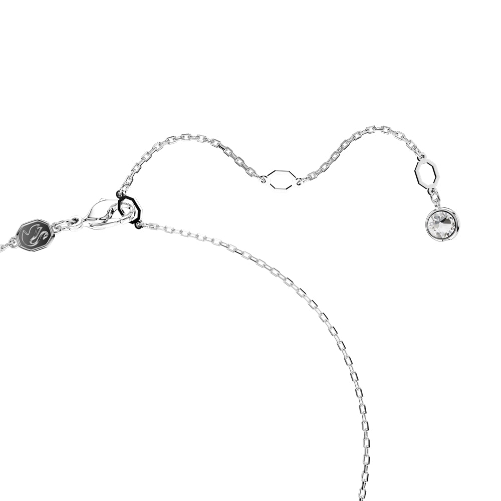 Swarovski Hyperbola Rhodium Plated White Pavé Infinity Necklace