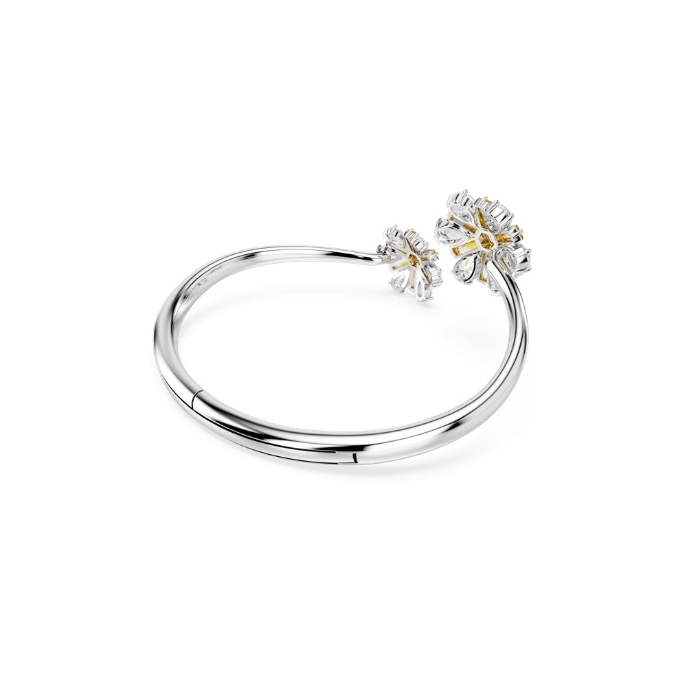 Swarovski Idyllia Yellow Flower Rhodium Plated Bangle