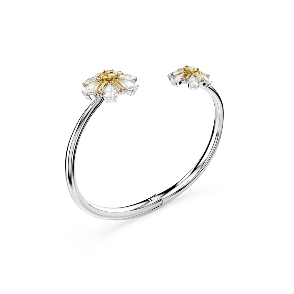 Swarovski Idyllia Yellow Flower Rhodium Plated Bangle