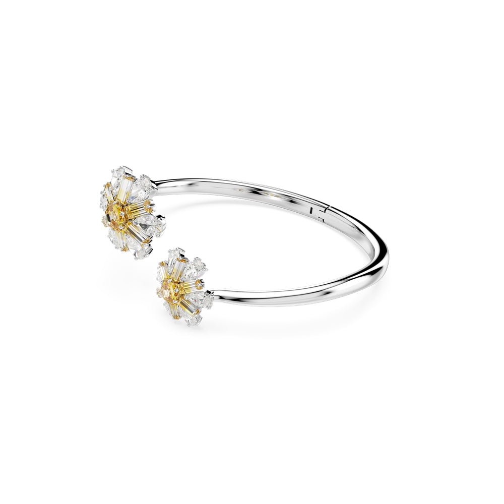 Swarovski Idyllia Yellow Flower Rhodium Plated Bangle