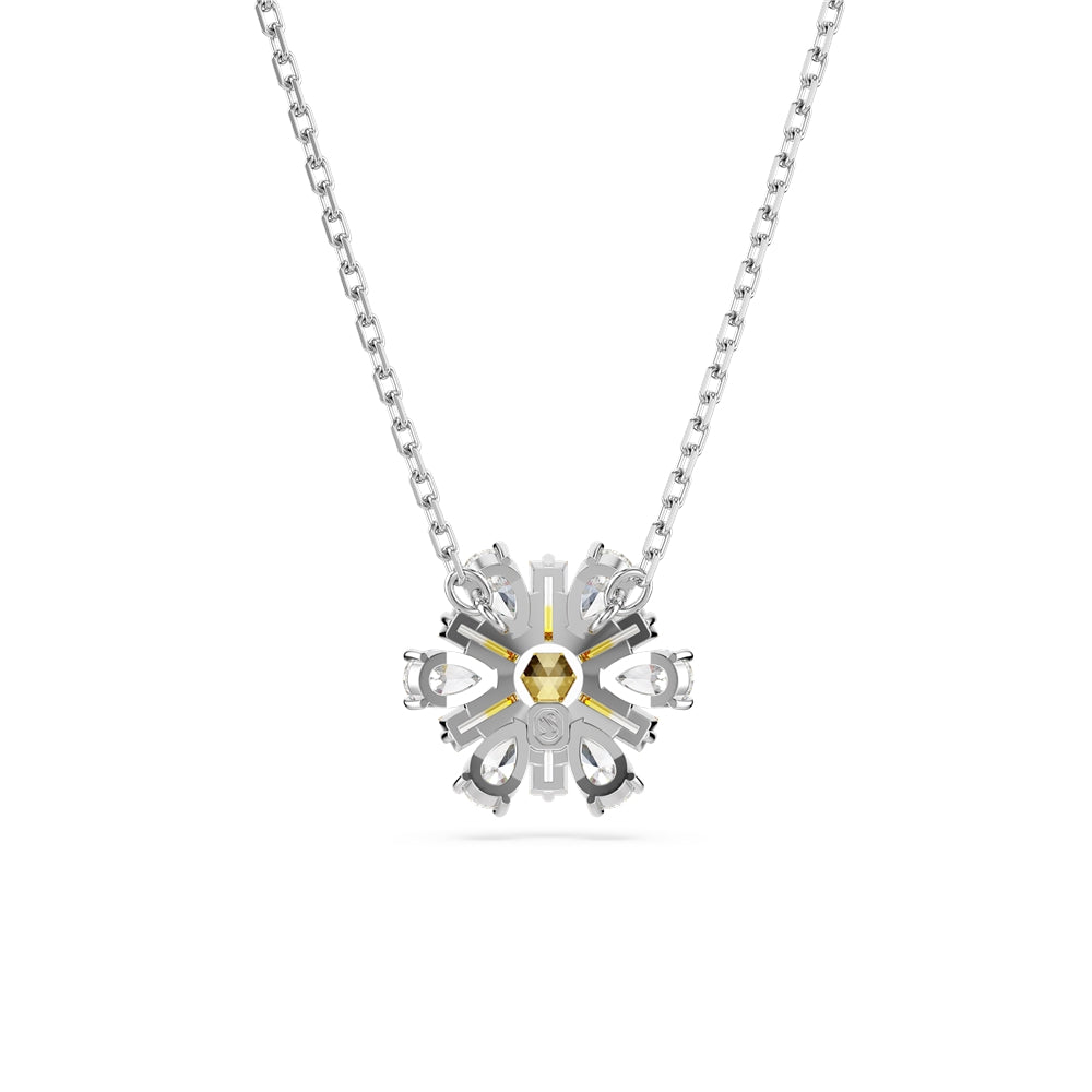 Swarovski Idyllia Yellow Flower Rhodium Plated Necklace