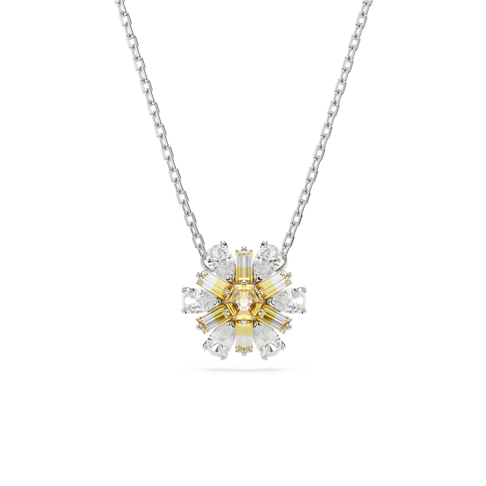 Swarovski Idyllia Yellow Flower Rhodium Plated Necklace
