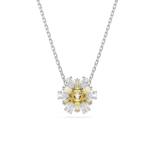 Swarovski Idyllia Yellow Flower Rhodium Plated Necklace