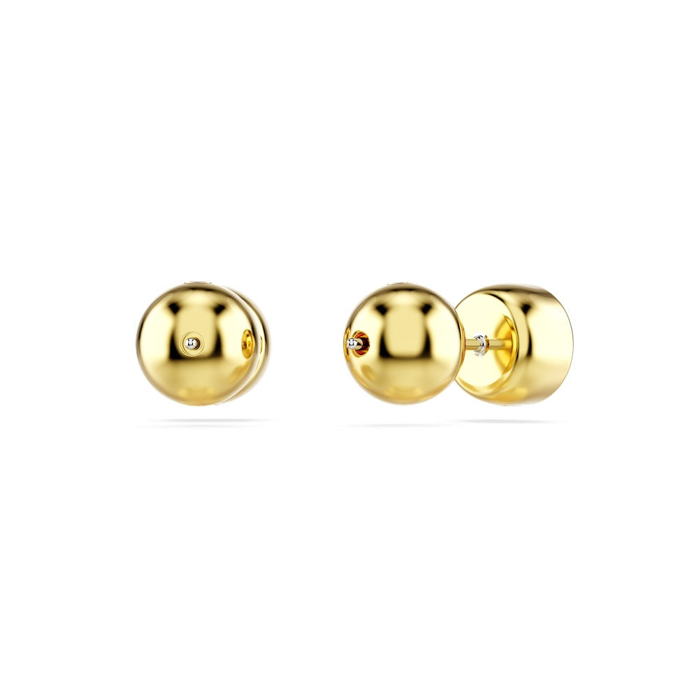Swarovski Imber Round Cut White Crystal Gold-Tone Plated Stud Earrings