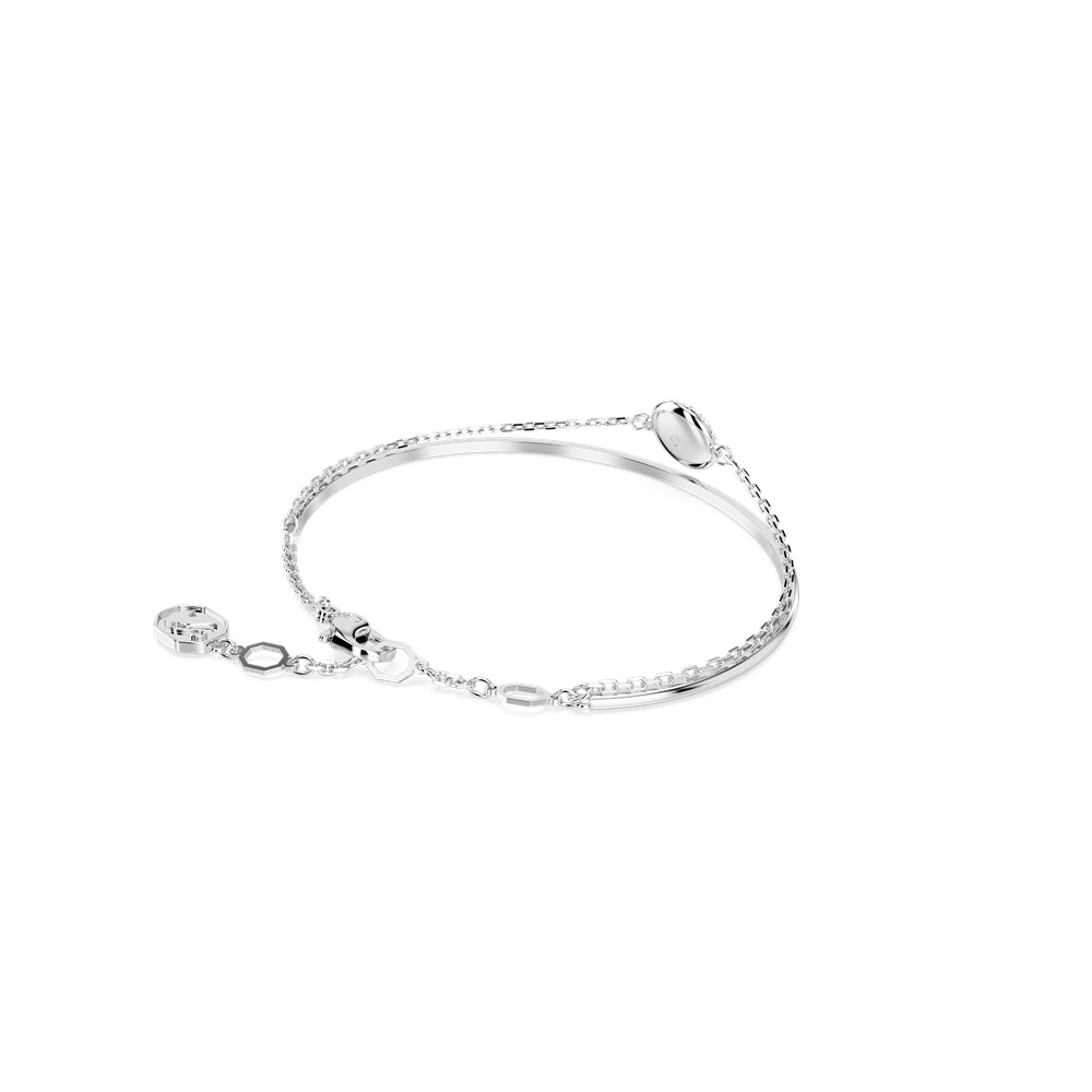 Swarovski Meteora White Crystal Rhodium Plated Bangle