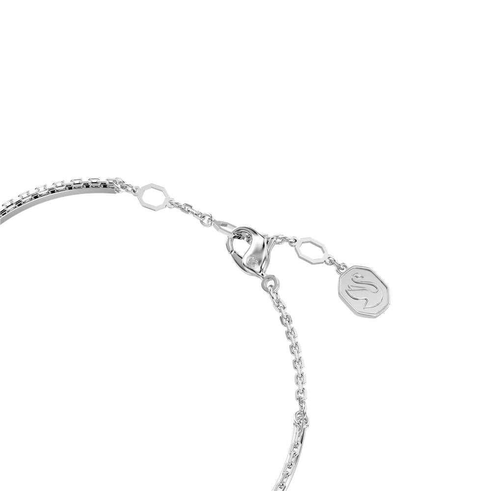 Swarovski Meteora White Crystal Rhodium Plated Bangle