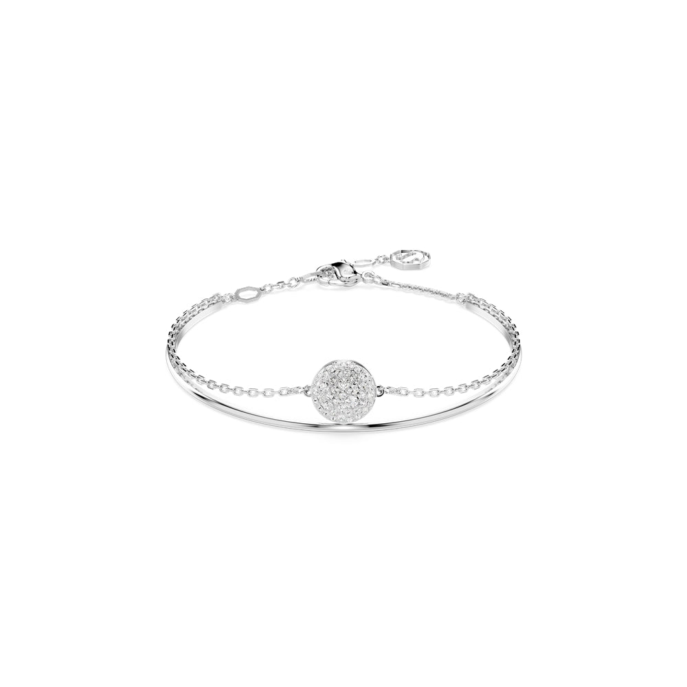 Swarovski Meteora White Crystal Rhodium Plated Bangle