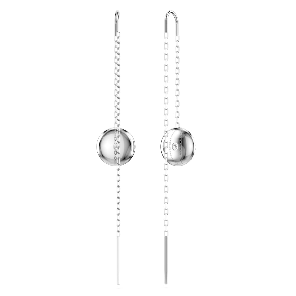 Swarovski Meteora Rhodium Plated White Crystal Drop Earrings