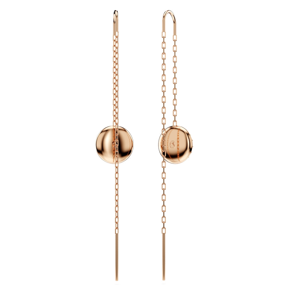 Swarovski Meteora Rose-Gold White Crystal Drop Earrings
