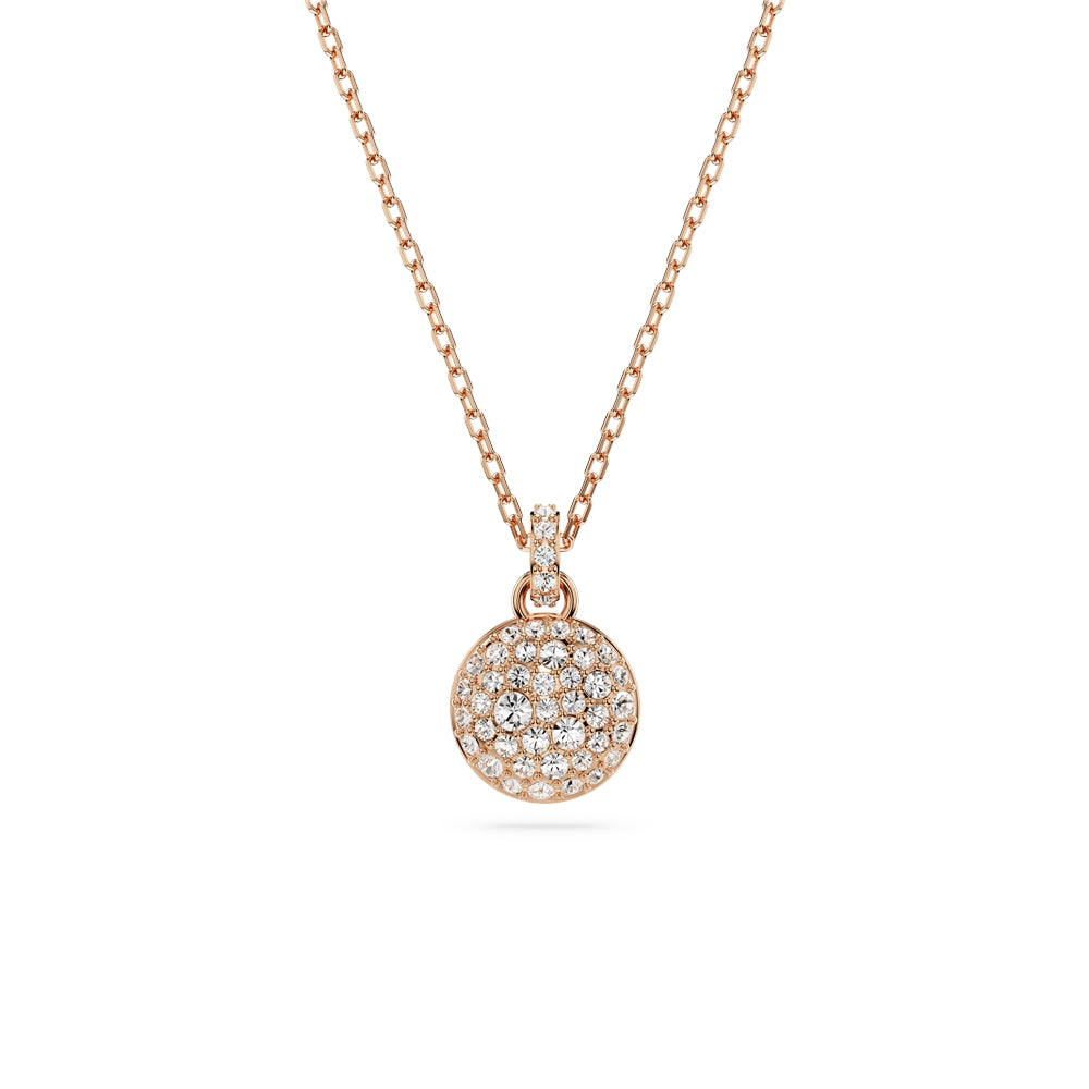 Swarovski Meteora White Crystal Rose Gold-Tone Plated Necklace