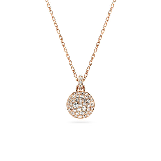 Swarovski Meteora White Crystal Rose Gold-Tone Plated Necklace