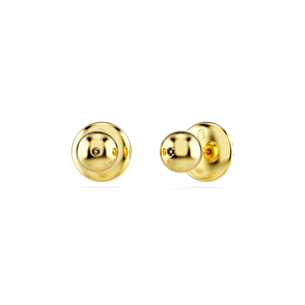 Swarovski Meteora White Crystal Gold-Tone Plated Stud Earrings