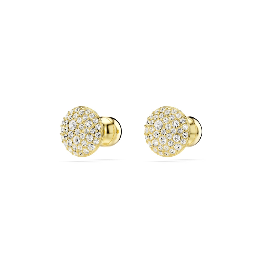 Swarovski Meteora White Crystal Gold-Tone Plated Stud Earrings
