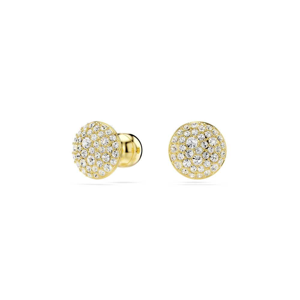 Swarovski Meteora White Crystal Gold-Tone Plated Stud Earrings