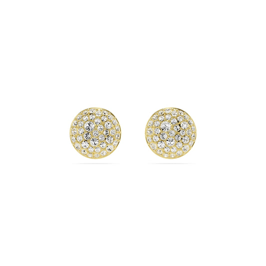 Swarovski Meteora White Crystal Gold-Tone Plated Stud Earrings