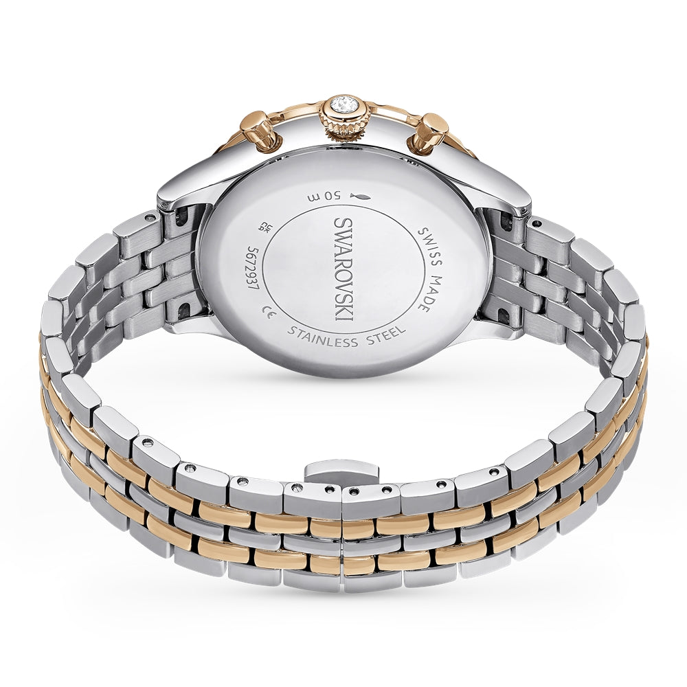 Swarovski Octea Chrono Rose-Gold Metal Bracelet Swiss Made Watch
