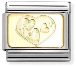 Nomination Hearts Plaque Charm