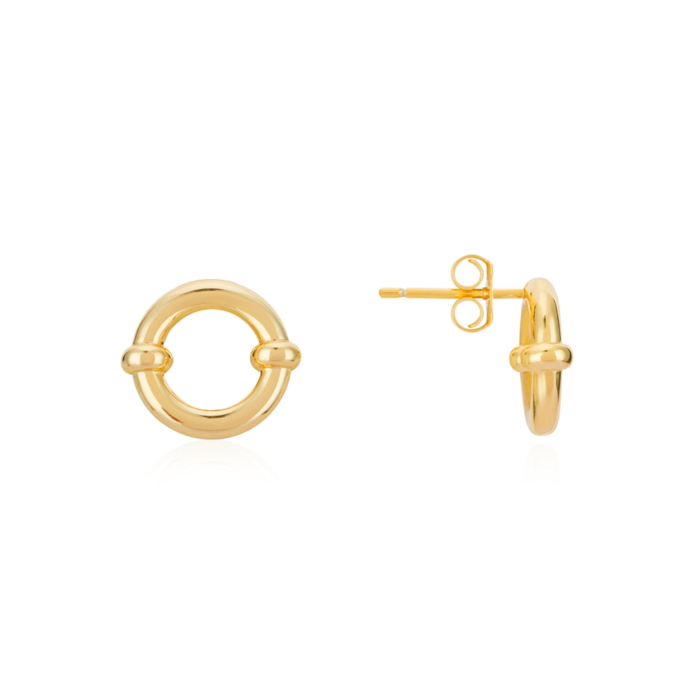 Argento Gold Circle Petite Studs 