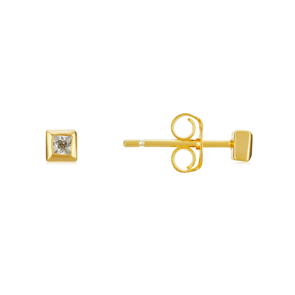 CZ Square Studs