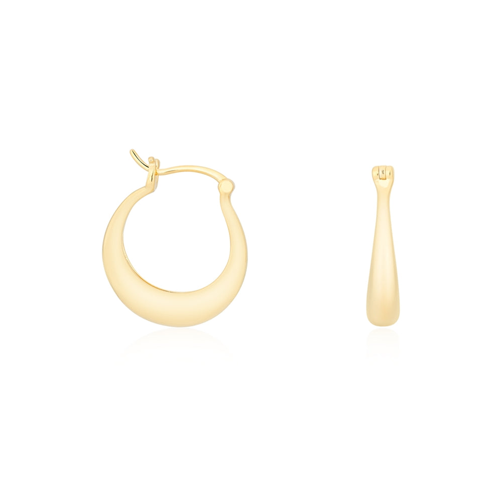 Flat Oval Hoop Earrings