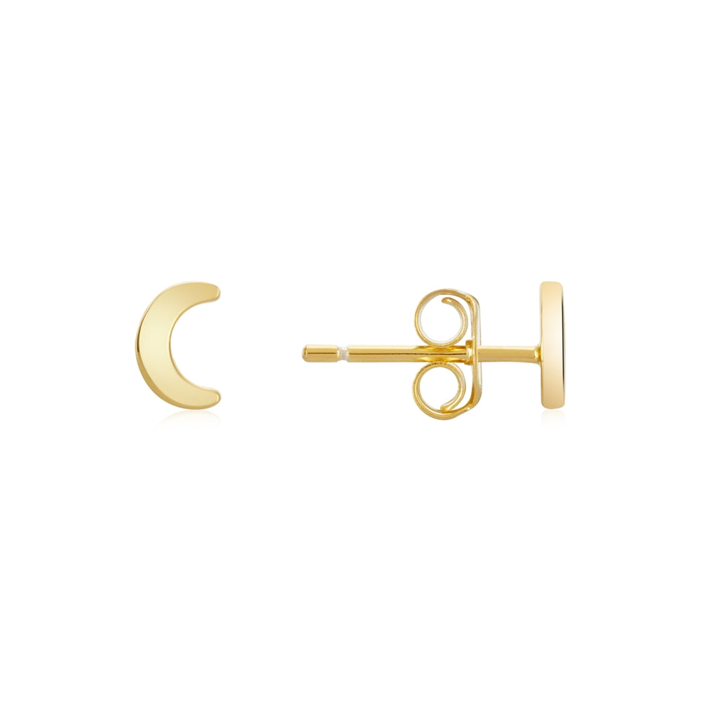 Plain Petite Moon Studs