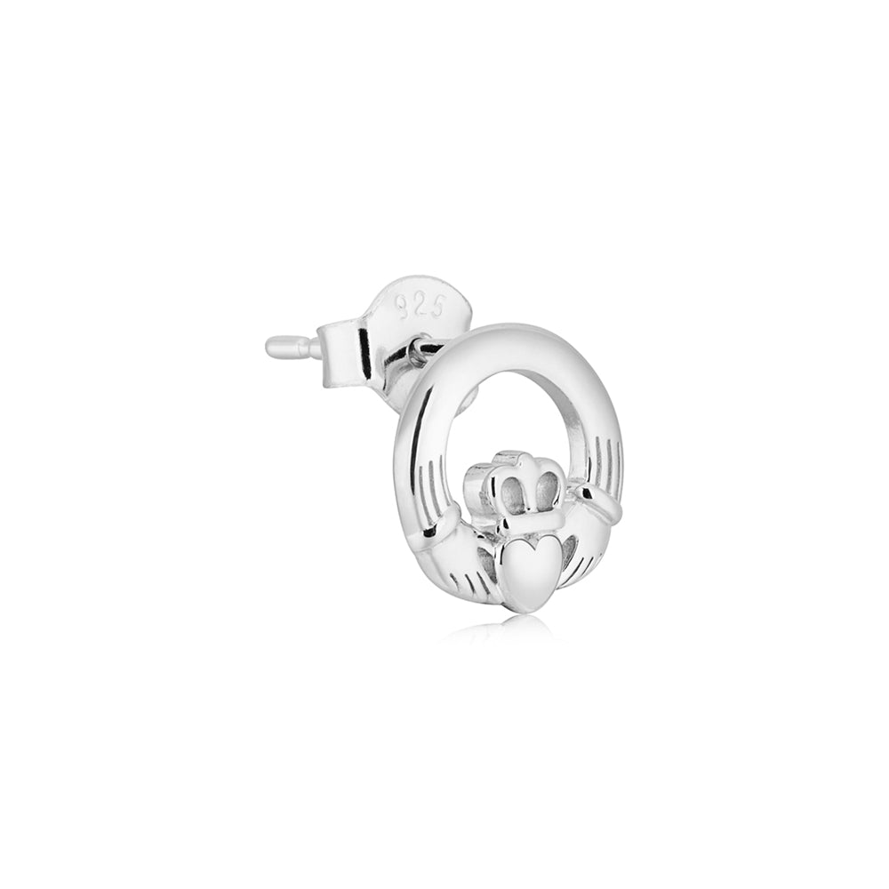 Argento Silver Claddagh Studs