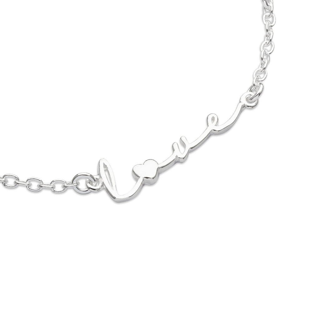 Argento Silver Love Puffed Heart Bracelet