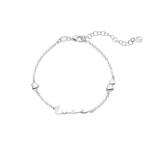 Argento Silver Love Puffed Heart Bracelet