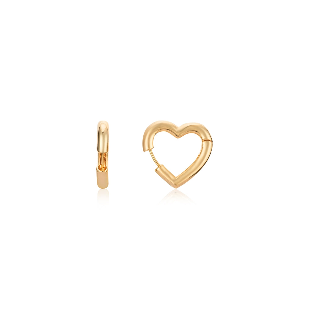 August Woods Gold Chunky Heart Earrings