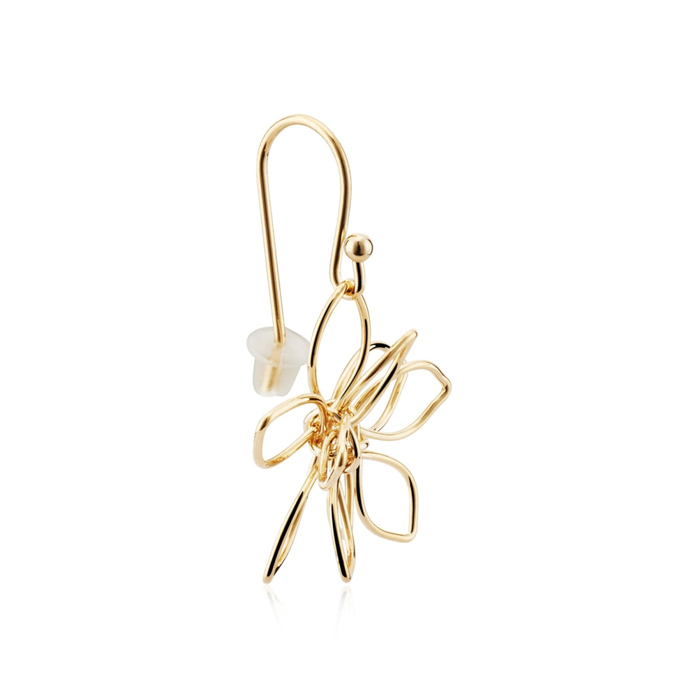 August Woods Gold Open Work Flower Drop Earrings