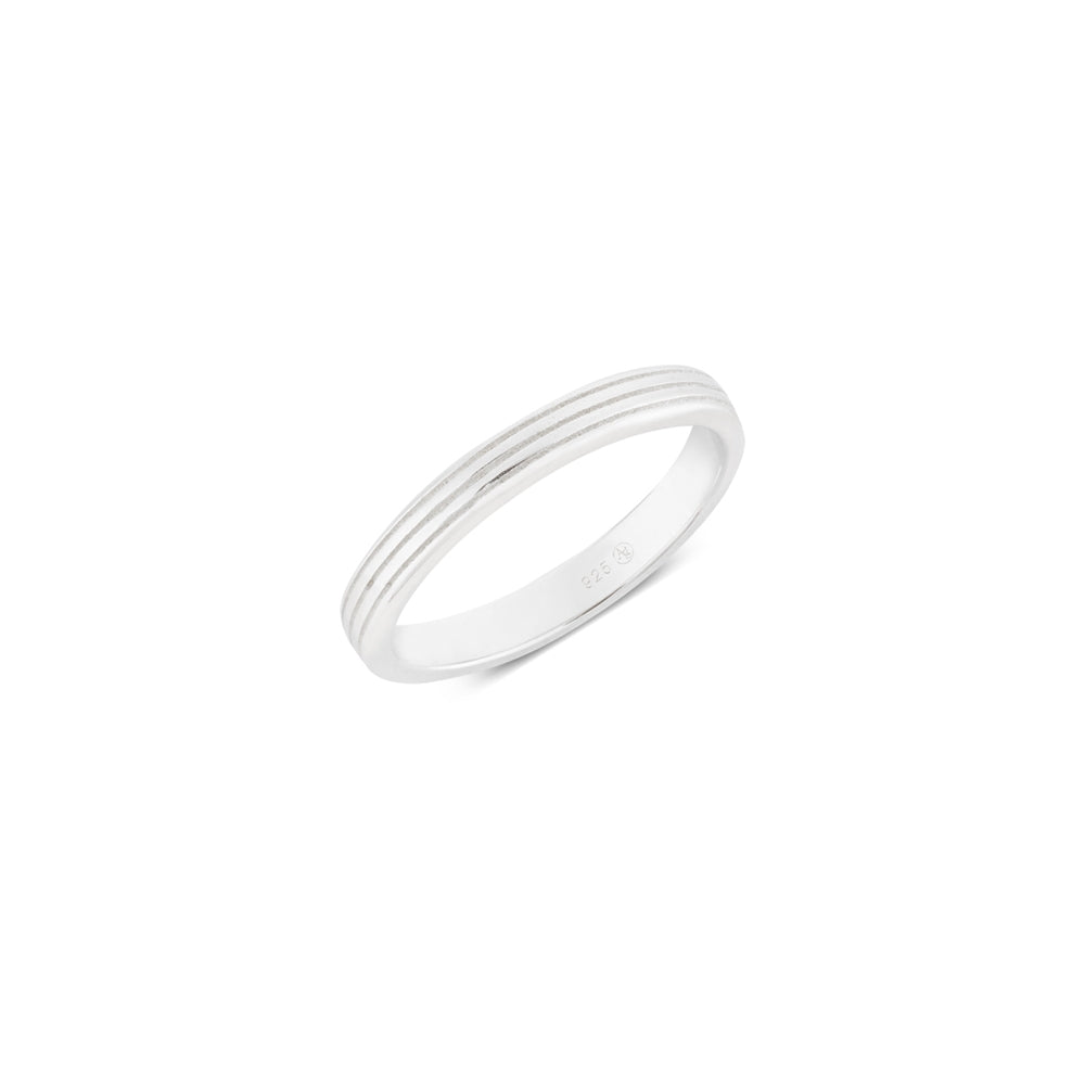 Argento Silver Simple Ridge Ring