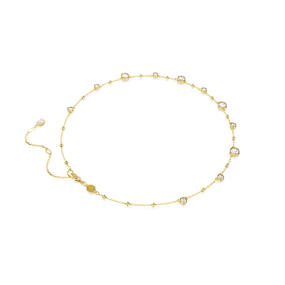 Swarovski Imber Round Cut Scattered Gold Plated Necklace