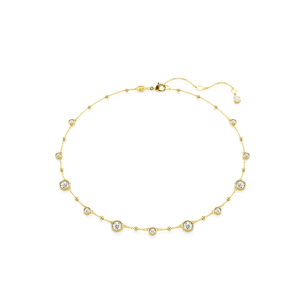 Swarovski Imber Round Cut Scattered Gold Plated Necklace