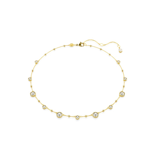 Swarovski Imber Round Cut Scattered Gold Plated Necklace