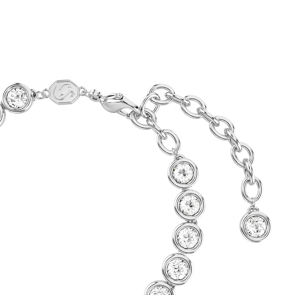 Swarovski Imber Round Cut Rhodium-Plated Tennis Bracelet