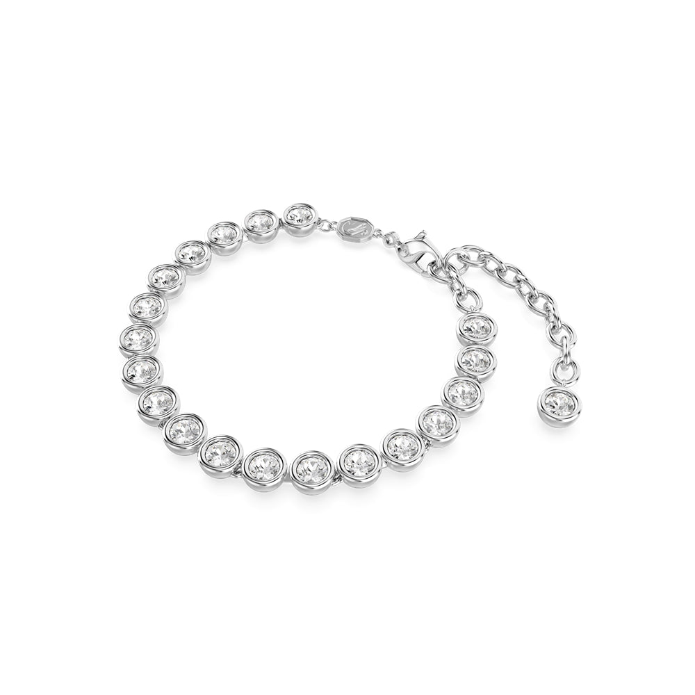 Swarovski Imber Round Cut Rhodium-Plated Tennis Bracelet